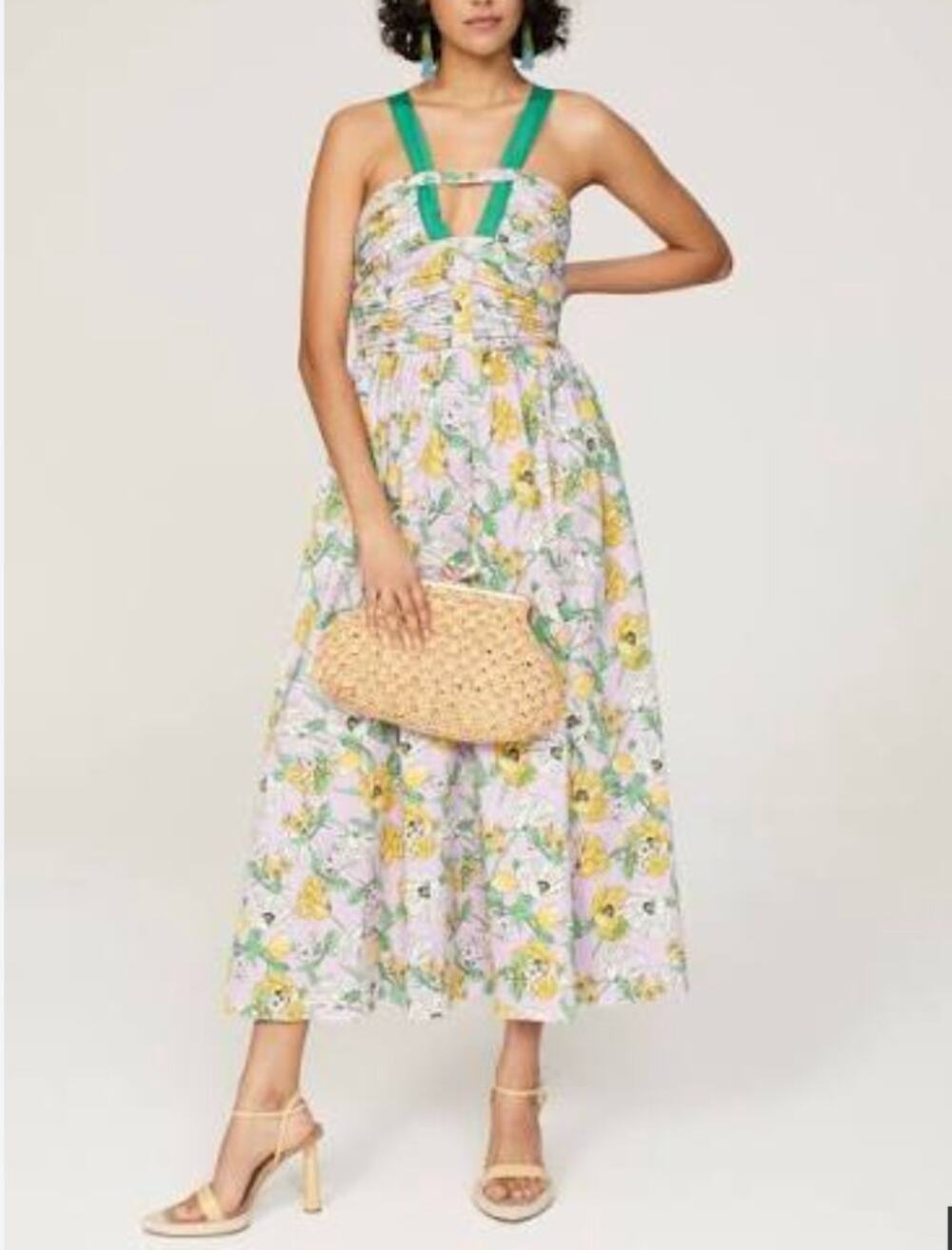 Amur Leone Midi Dress Yellow